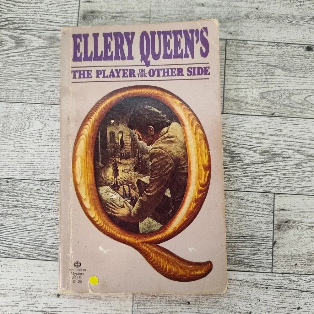 THE PLAYER ON THE OTHER SIDE Ellery Queen 1975 First Print Ballantine Paperback